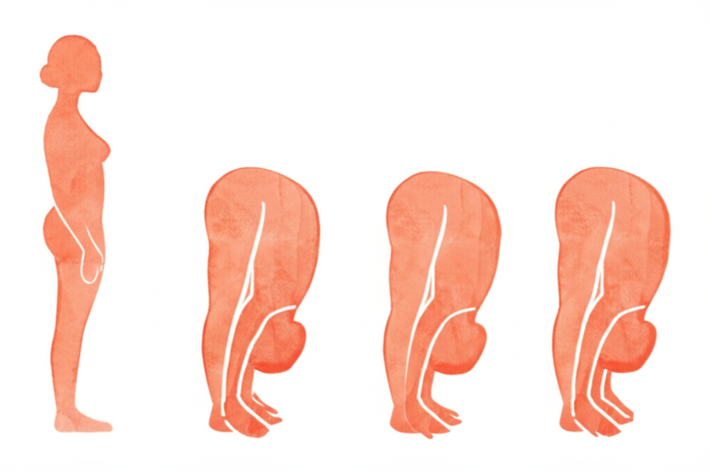 나비 전굴 자세 동작 시퀀스