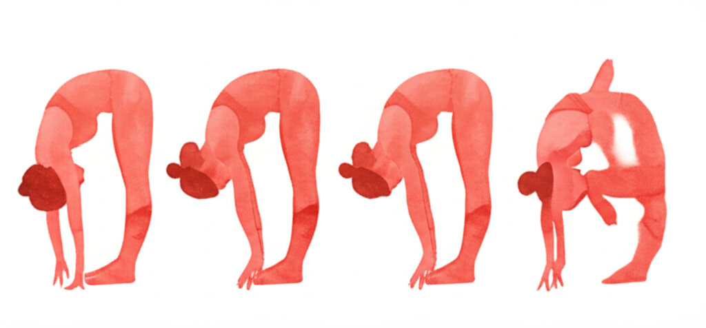 나침반 자세 동작 시퀀스