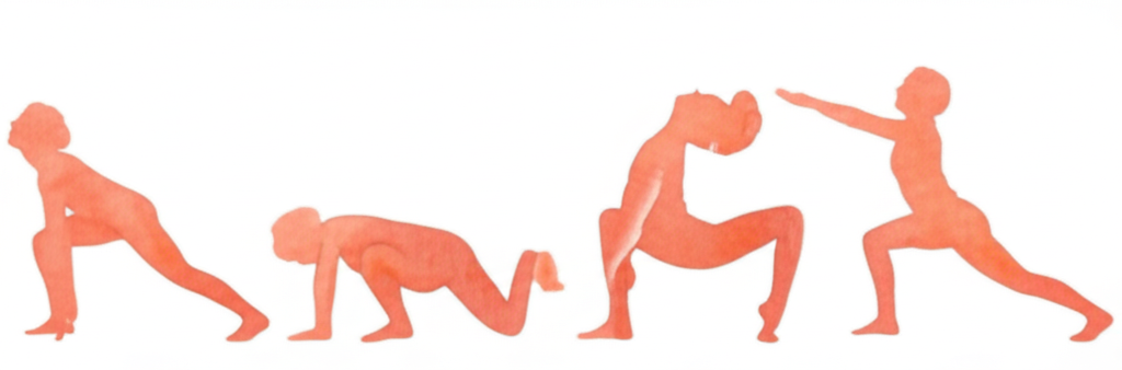 초승달 런지 자세