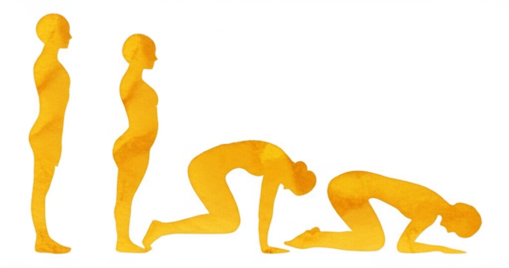 돌고래 자세 동작 시퀀스