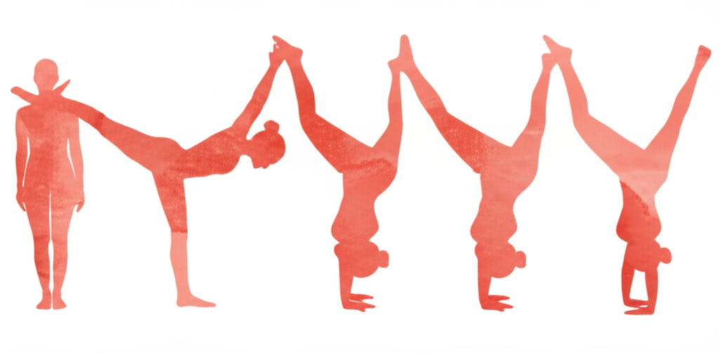 손에서 엄지발가락 자세