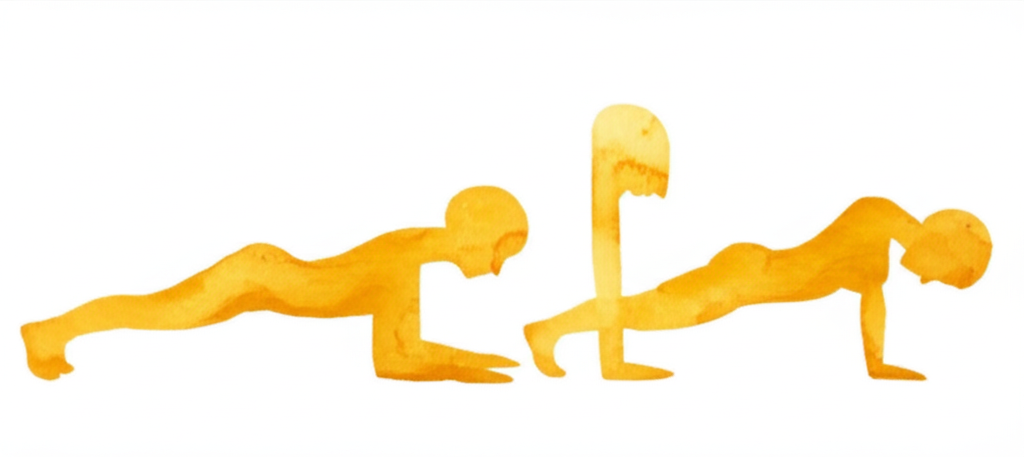 네 발 지팡이 자세 동작 시퀀스