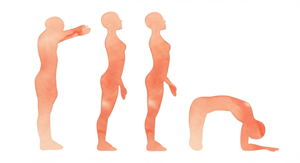 문 자세 동작 시퀀스