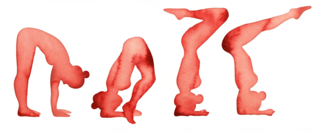 물구나무서기 자세