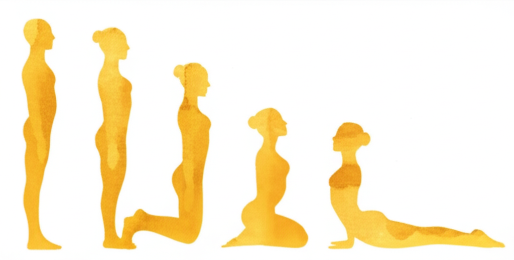 영웅 자세 동작 시퀀스