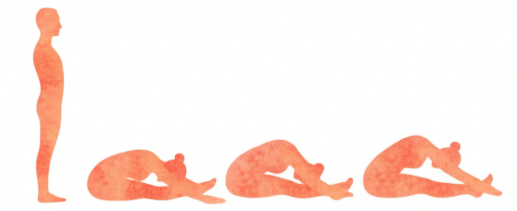 앉아서 전굴 자세