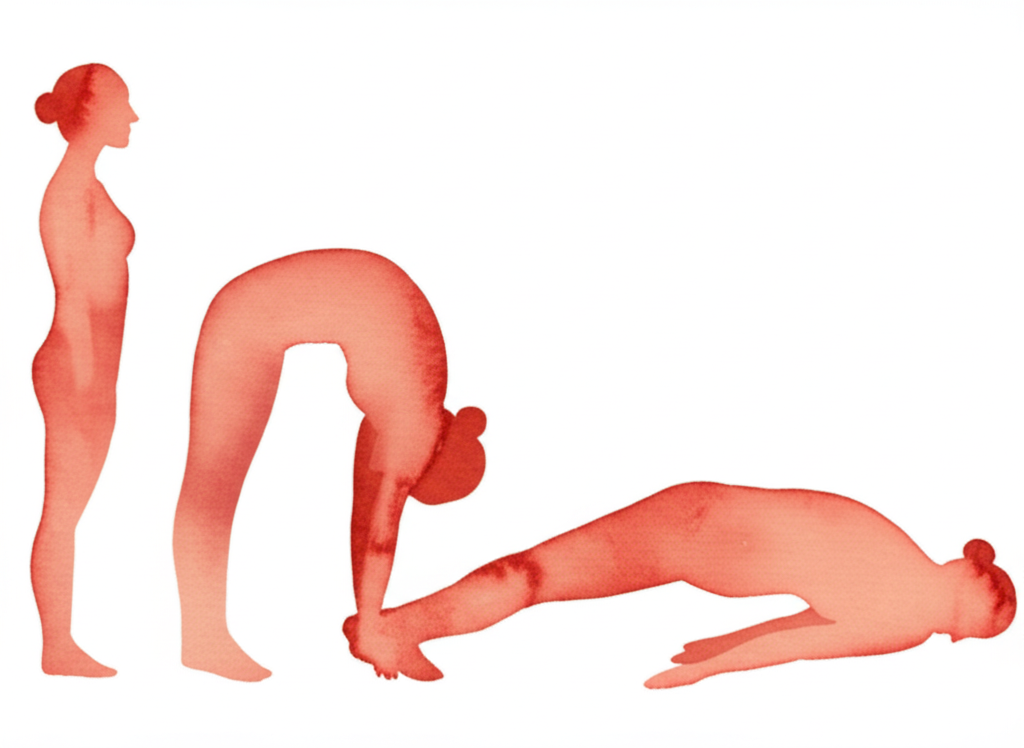 좌우 다리찢기 자세 동작 시퀀스