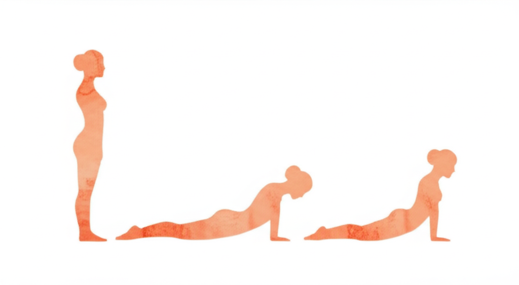 지팡이 자세 동작 시퀀스