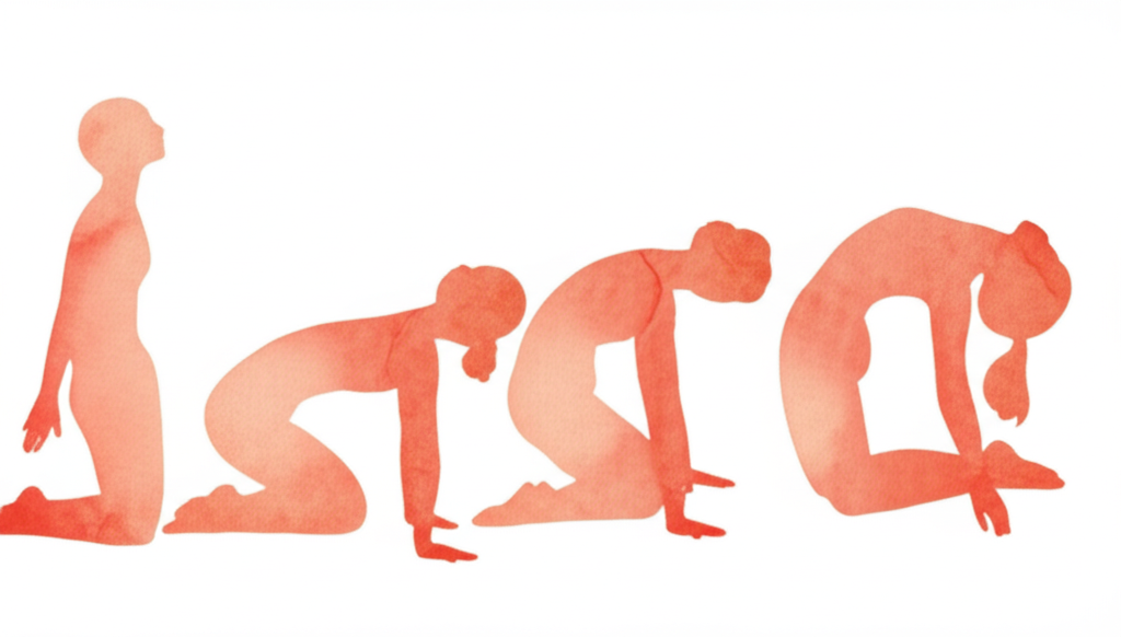 바늘 꿰기 자세