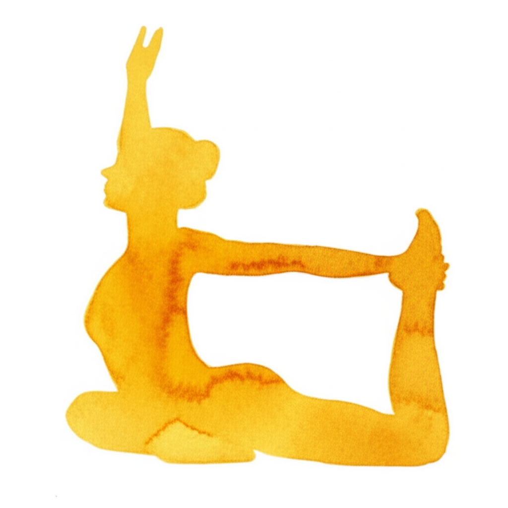 반 물고기 왕 자세