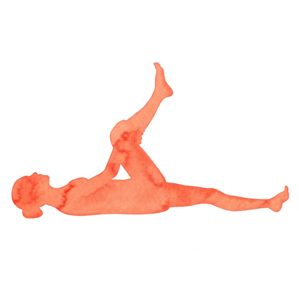 누운 비틀기 자세