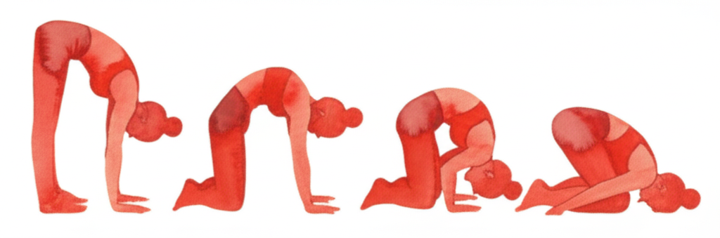 거북이 자세 동작 시퀀스